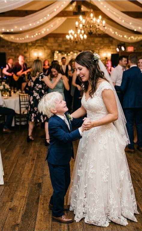 Kian dancing with Ava at her wedding reception